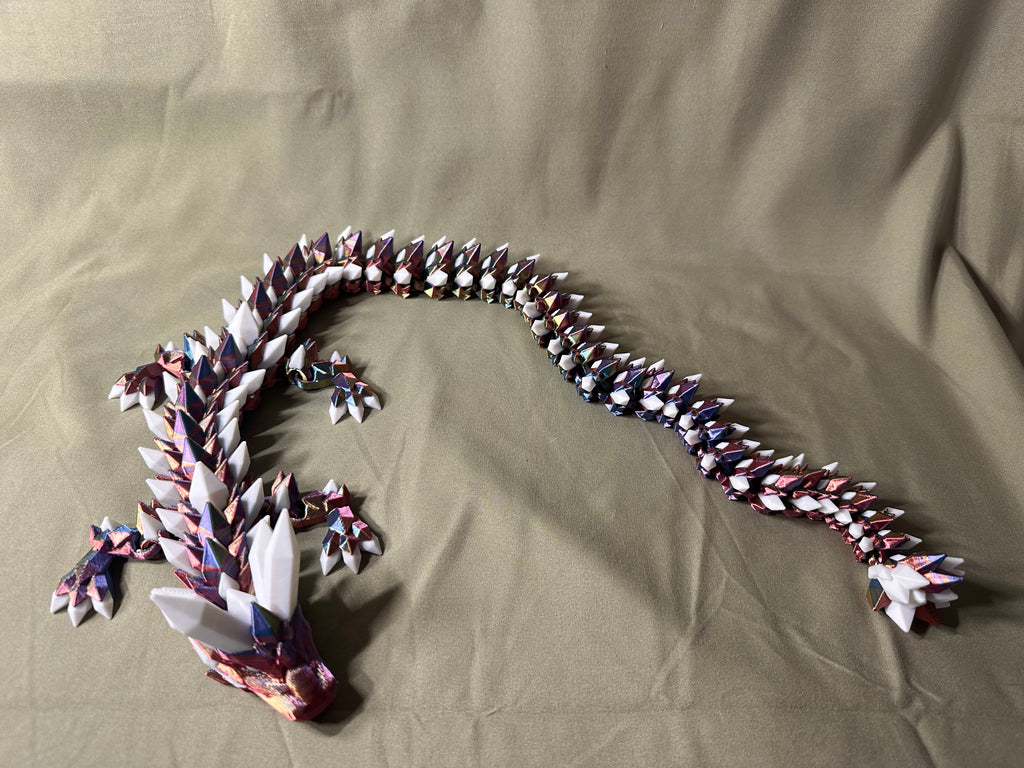 Multi Colored Crystal 3D Printed Dragon