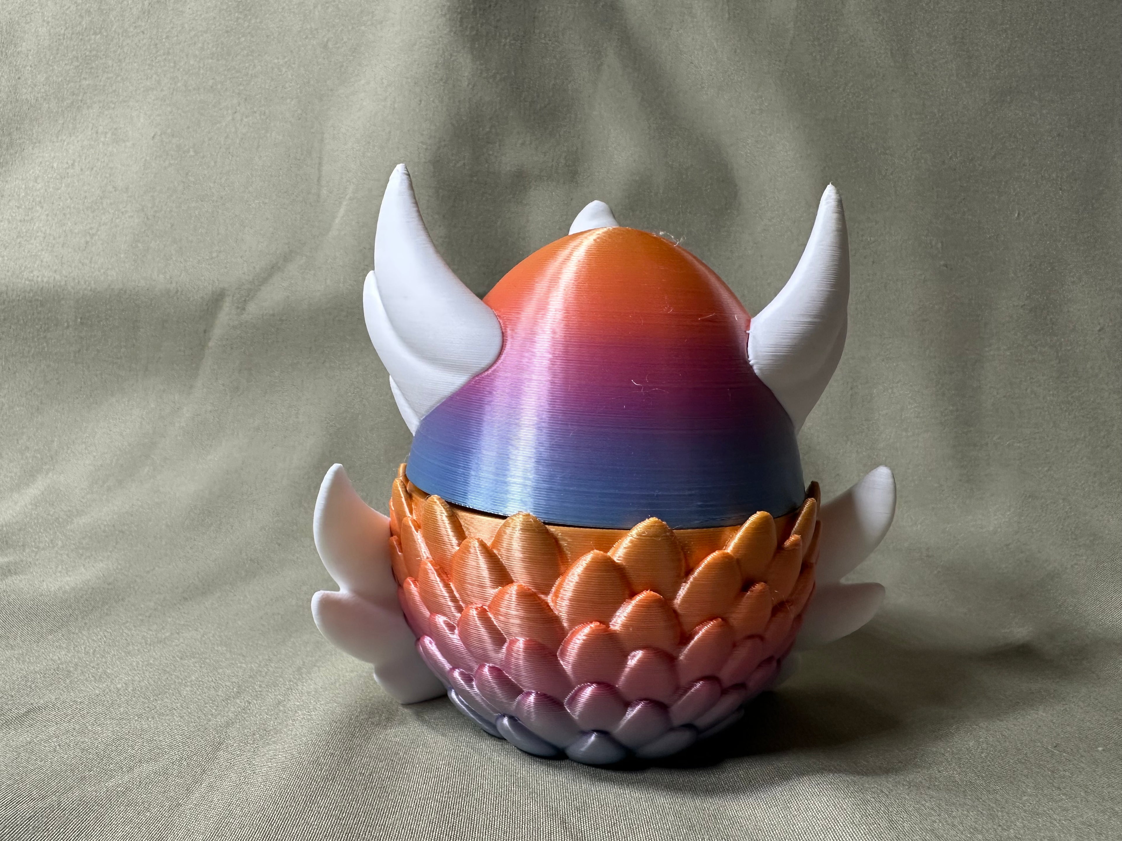 Multicolor Dragon Egg with Dragon Figure Set
