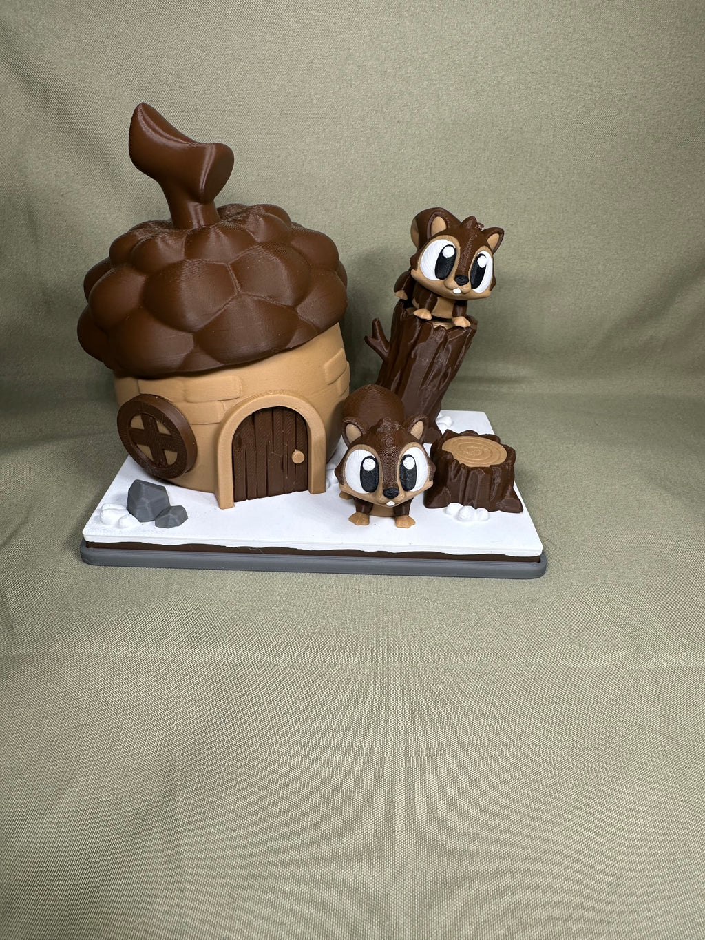 3d printed squirrel play set with house